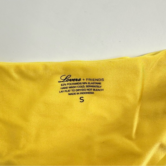 Lovers + Friends Cyan Bikini Bottoms size Small Sunny Yellow - Picture 5 of 6